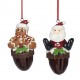 Santa Gingerbell ornament ASS/2